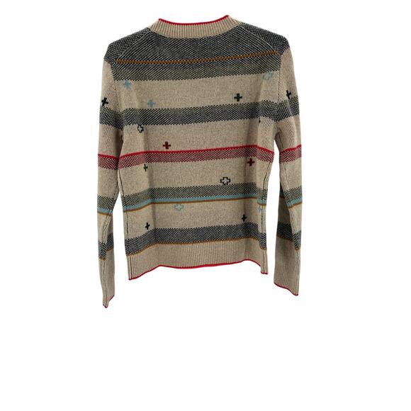 Pendleton 'Graphic' Beige Merino Wool Sweater Size S - Picture 3 of 4